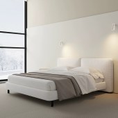 高端意式极简软包床 卧室简约型1.8米双人布艺床